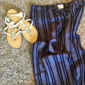 Merona size small blue striped linen pants.